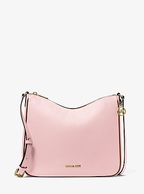 Nayla Medium Pebbled Leather Messenger Bag