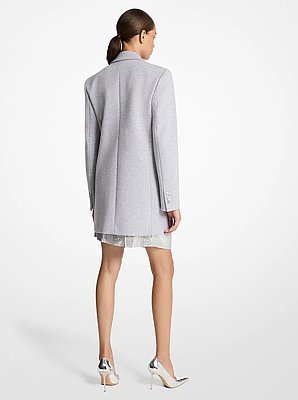 Sculptural Stretch Cotton Jersey Boyfriend Blazer