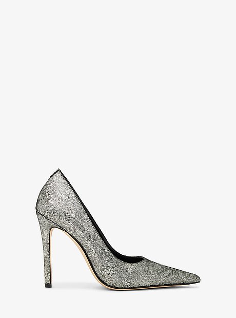 Elyse Crackled Metallic Leather Sandal