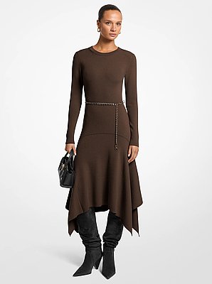 Stretch Wool Handkerchief Dress