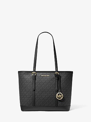 Jet Set Travel Small Logo Top-Zip Tote Bag