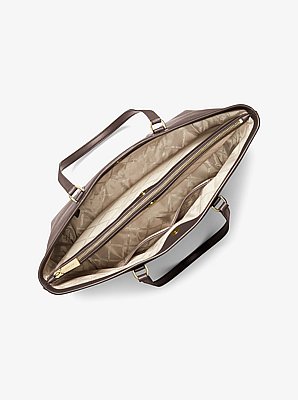 Temple Large Pebbled Leather Tote Bag