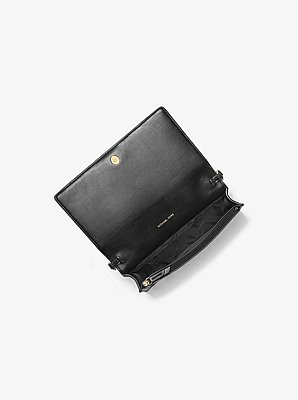 Jet Set Medium Logo Embossed Leather Crossbody Bag