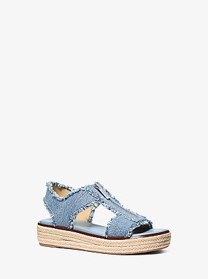 Sandalo espadrilla Berkley in denim sfrangiato