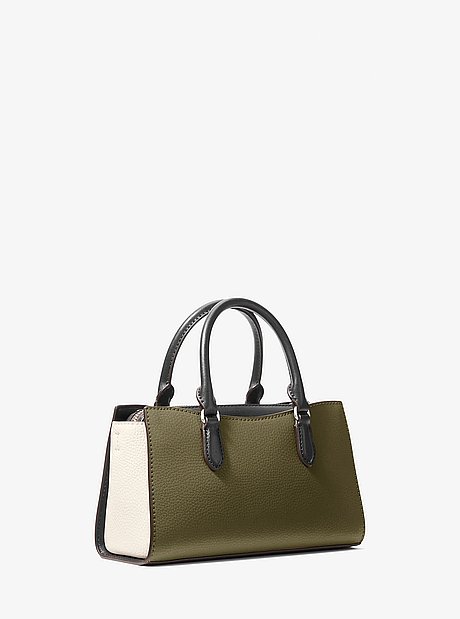 Arden Small Color-Block Leather Messenger Bag