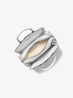 Laila Small Embellished Laser Cut Leather Satchel