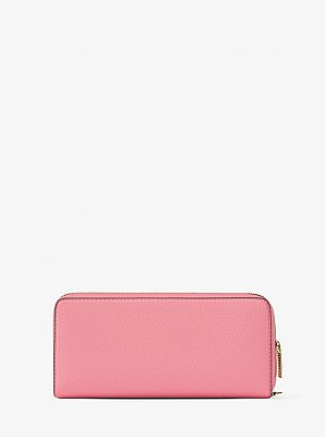 Jet Set Travel Large Pebbled Leather Wristlet