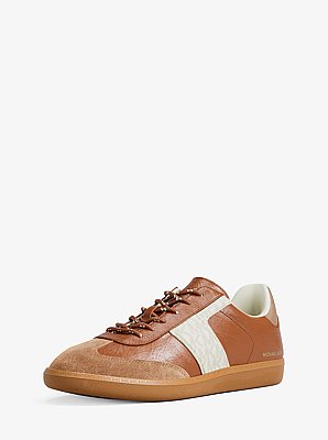Jovie Leather and Signature Logo Sneaker