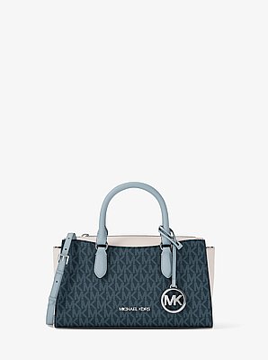 Arden Small Color-Block Signature Logo Messenger Bag