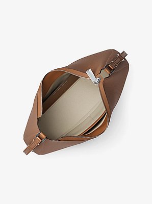 Nolita Medium Pebbled Leather Shoulder Bag in LUGGAGE | Michael Kors image number 1