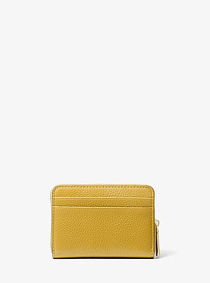 Jet Set Small Pebbled Leather Zip-Around Card Case