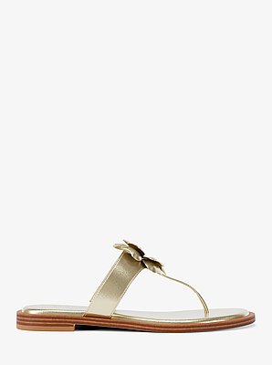 Callie Embellished Metallic Thong Sandal