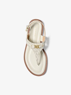 Mandy Signature Logo T-Strap Sandal