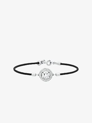 Pav&eacute; Logo Corded Bracelet