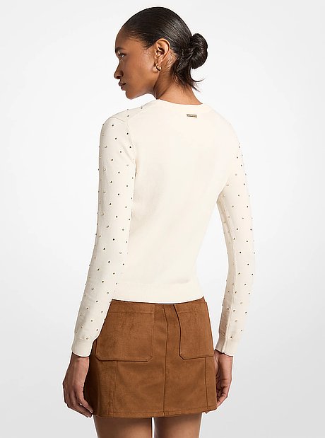 Chandail en viscose extensible &agrave; clous