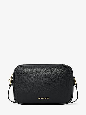 Jet Set Pebbled Leather Camera Crossbody Bag