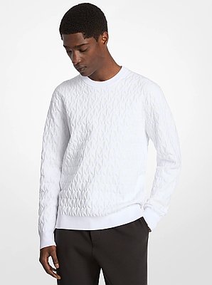 Logo Jacquard Cotton Sweater