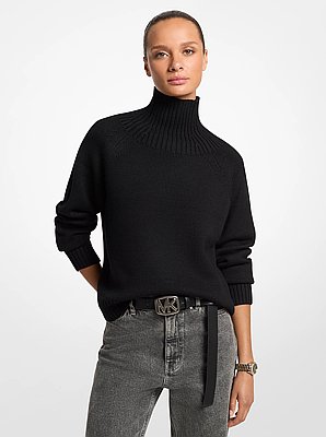 Rollkragenpullover aus Wolle