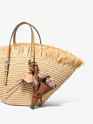 Leather Floral Bouquet Bag Charm