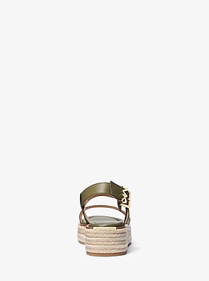 Sandalo stile espadrilla Lynne in pelle con plateau