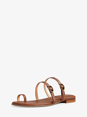 Kya Leather Flat Sandal