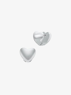 Puffy Heart Huggie Earrings
