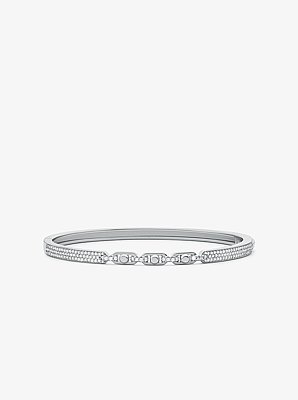 Astor Link Small Precious Metal-Plated Sterling Silver Pav&eacute; Bangle