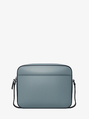 Bandolera Jet Set de piel con logotipo en relieve
