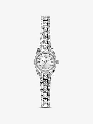 Mini Lexington Pav&eacute; Silver-Tone Watch