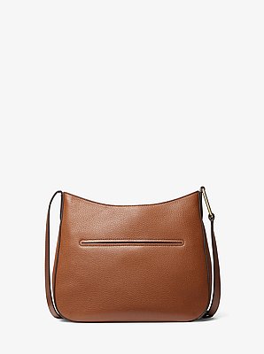 Crossbodytas Kensington van getrommeld leer, groot