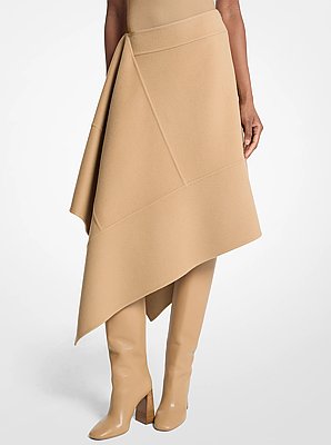 Asymmetric Wool Skirt