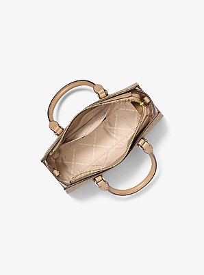 Arden Small Signature Logo Messenger Bag in CAMEL | Michael Kors image number 1