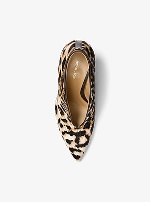 Tonya Leopard Print Calf Hair Pump