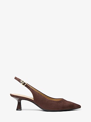 Escarpin Amali en microsu&egrave;de de polyester