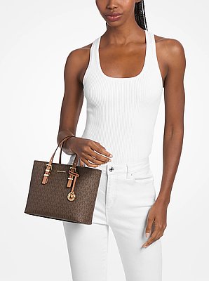 Quinn Small Signature Logo Convertible Crossbody Bag