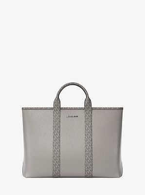 Sac fourre-tout Cooper de taille moyenne en cuir grain&eacute; &agrave; logo Signature