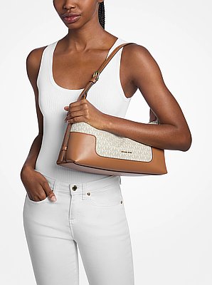 Teddi Medium Signature Logo Slouchy Shoulder Bag
