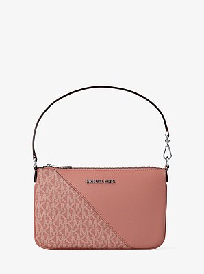 Jet Set Travel Small Signature Logo and Smooth Wristlet