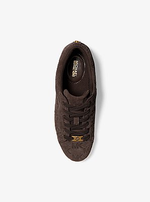 Keaton Logo-Embossed Suede Sneaker