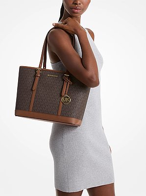 Bolso tote Jet Set Travel peque&ntilde;o con cremallera superior y logotipo