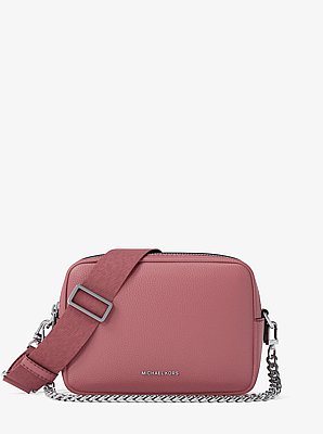 Bryant Medium Pebbled Leather Camera Crossbody Bag