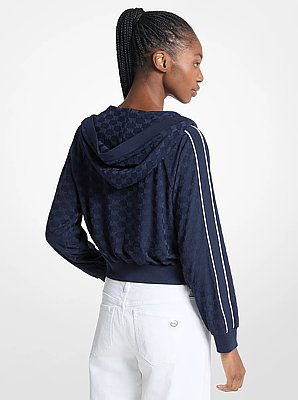 Veste de surv&ecirc;tement en jacquard &agrave; logo
