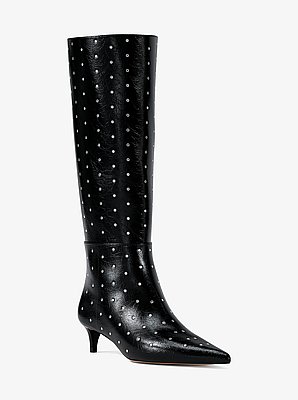 Nalia Studded Kitten Heel Boot
