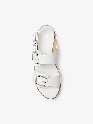 Sandalia Colby de piel con plataforma plana