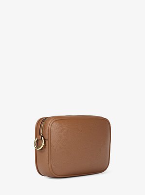 Jet Set Large Pebbled Leather Camera Crossbody Bag