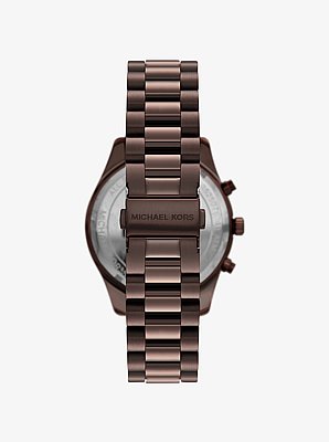 Reloj Lexington oversize en tono marr&oacute;n