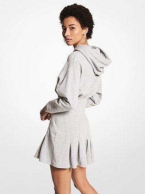 Vestido con capucha de algod&oacute;n org&aacute;nico de rizo