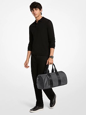 Brooklyn Large Printed Signature Logo Duffel Bag