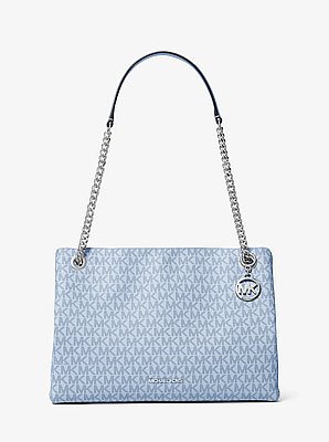 Christina Medium Signature Logo Shoulder Bag