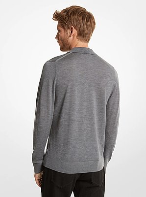 Merino Wool Polo Sweater